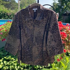 Dressbarn 18W half sleeve jacket with pockets and zipper